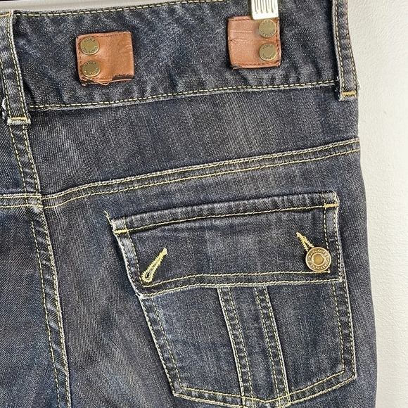 MICHAEL KORS Straight Leg Low Rise Flap Pocket Jeans Blue Dark Wash Denim Size 6 - Picture 7 of 12